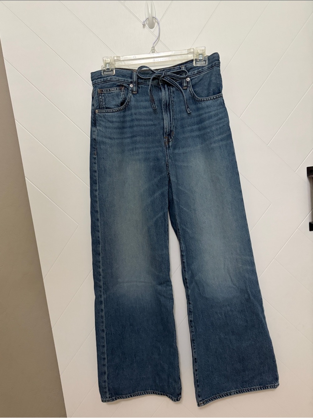 Madewell Women's Wide-Leg Denim Jeans — Faded Blue Wash